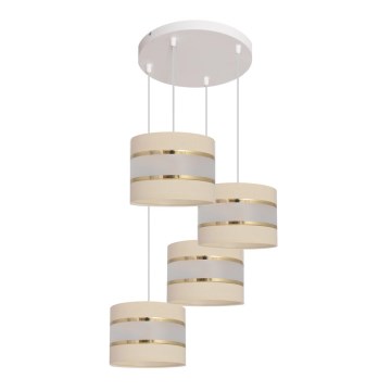Candelabro suspenso HELEN 4xE27/15W/230V creme