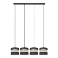 Candelabro suspenso HELEN 4xE27/15W/230V preto/dourado