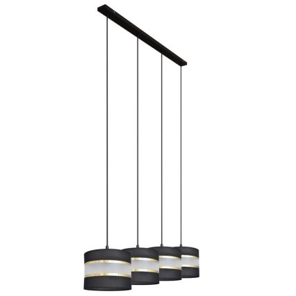 Candelabro suspenso HELEN 4xE27/15W/230V preto/dourado