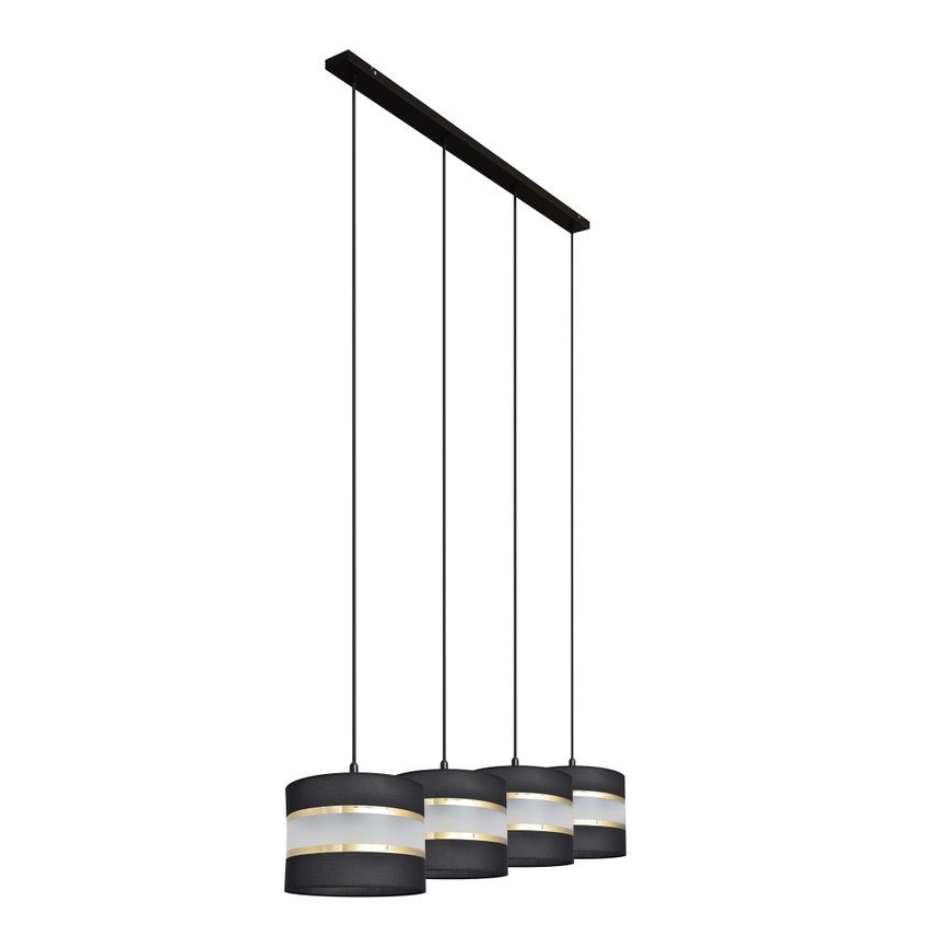 Candelabro suspenso HELEN 4xE27/15W/230V preto/dourado