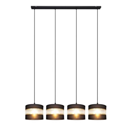 Candelabro suspenso HELEN 4xE27/15W/230V preto/dourado