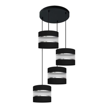 Candelabro suspenso HELEN 4xE27/15W/230V preto
