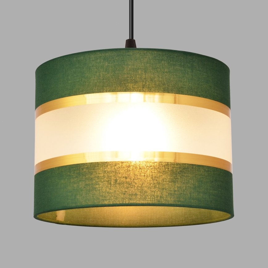 Candelabro suspenso HELEN 4xE27/15W/230V verde/dourada