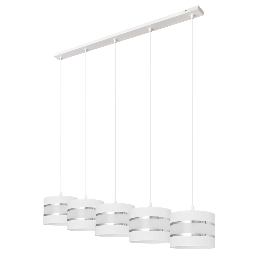 Candelabro suspenso HELEN 5xE27/15W/230V branco