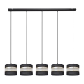 Candelabro suspenso HELEN 5xE27/15W/230V preto/dourado