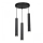 Candelabro suspenso IMPLODE 3xGU10/8W/230V preto redondo