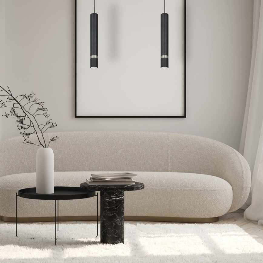 Candelabro suspenso JOKER 1xGU10/25W/230V preto/cromado mate