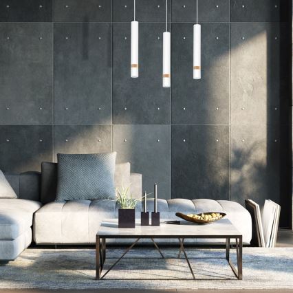 Candelabro suspenso JOKER WHITE WOOD 3xGU10/8W/230V