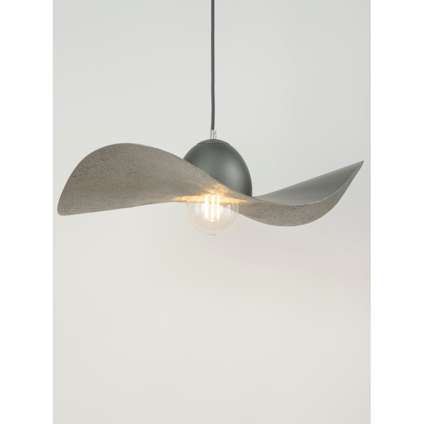 Candelabro suspenso KAPELLO 1xE27/60W/230V diâmetro 55 cm cinzento/prateado