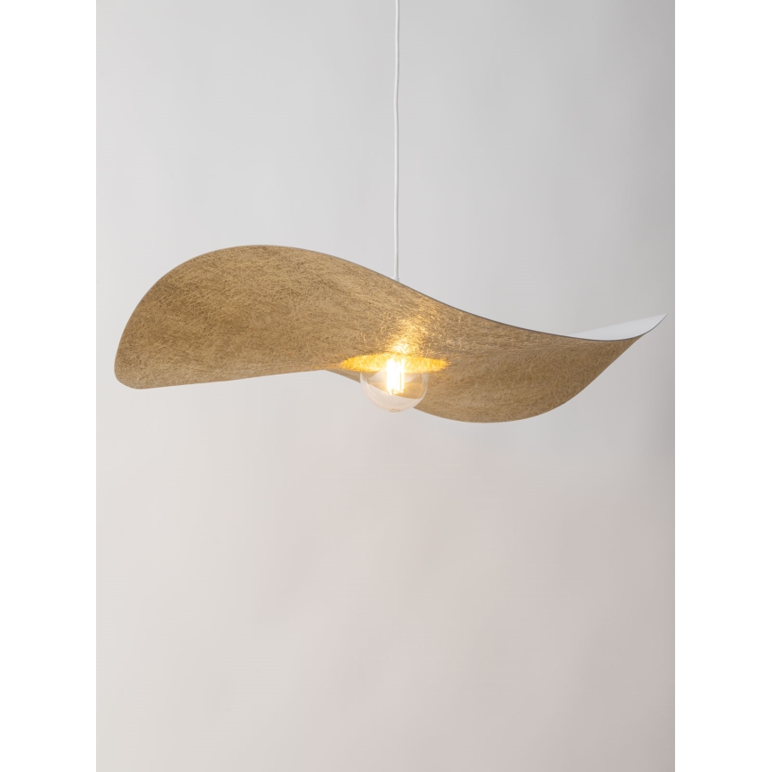 Candelabro suspenso KAPELLO 1xE27/60W/230V diâmetro 76 cm branco/dourado