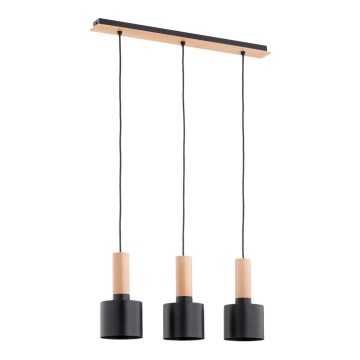 Candelabro suspenso KASTEL RETRO 3xE27/60W/230V bege/preto