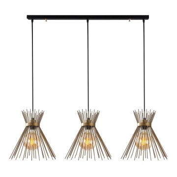 Candelabro suspenso KIRPI 3xE27/40W/230V dourado