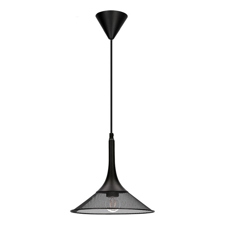 Candelabro suspenso KIRUNA 1xE27/40W/230V diâmetro 25 cm preto