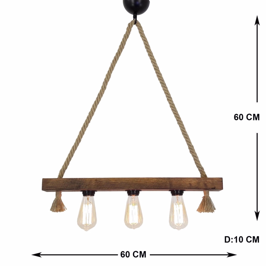Candelabro suspenso KUTUK 3xE27/40W/230V