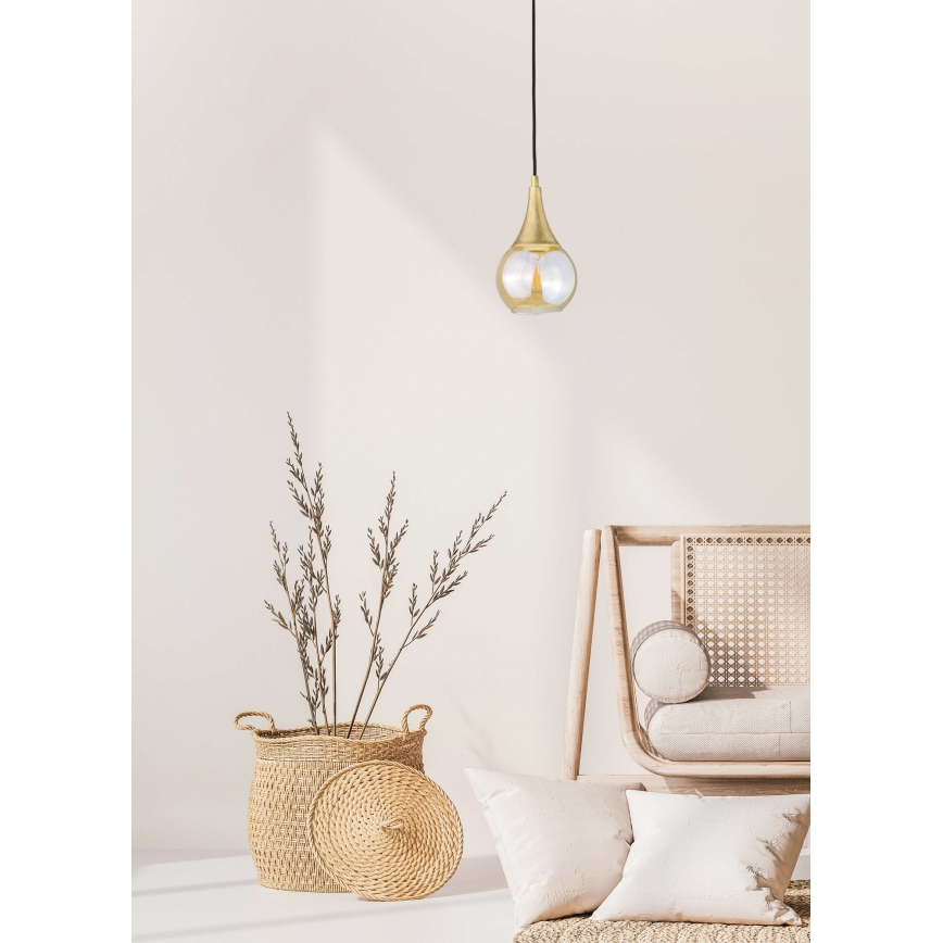 Candelabro suspenso LACRIMA HONEY 1xE27/60W/230V