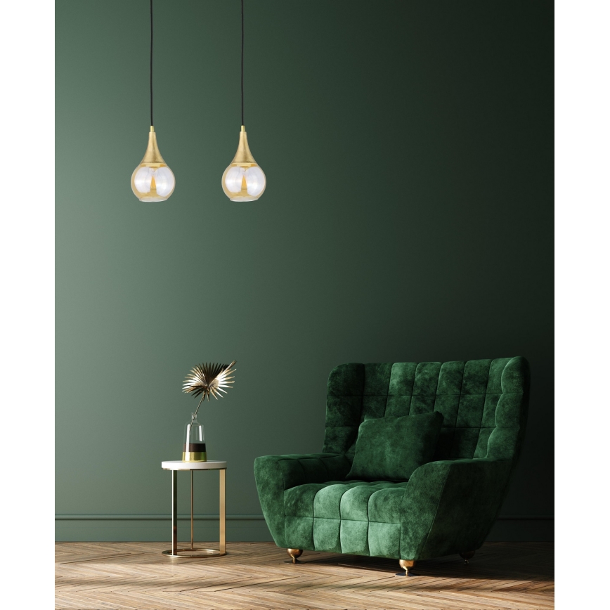 Candelabro suspenso LACRIMA HONEY 2xE27/60W/230V