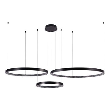 Candelabro suspenso LED 3xLED/19W/230V 3000K preto