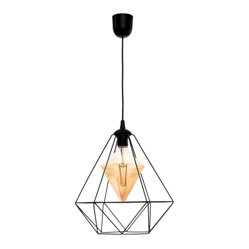 Candelabro suspenso LED ALAMBRE 1xE27/4W/230V preto