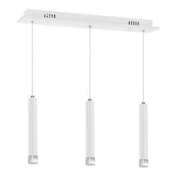 Candelabro suspenso LED ALBA 3xLED/15W/230V branco