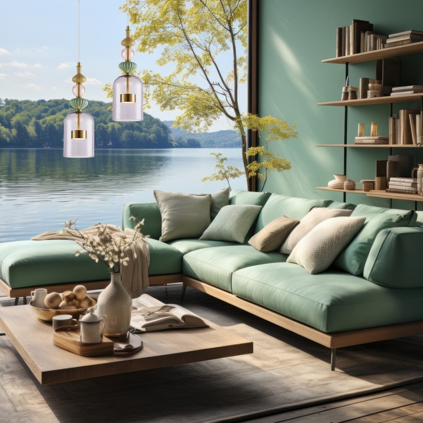 Candelabro suspenso LED ARTE LED/12W/230V diâmetro 13 cm latão