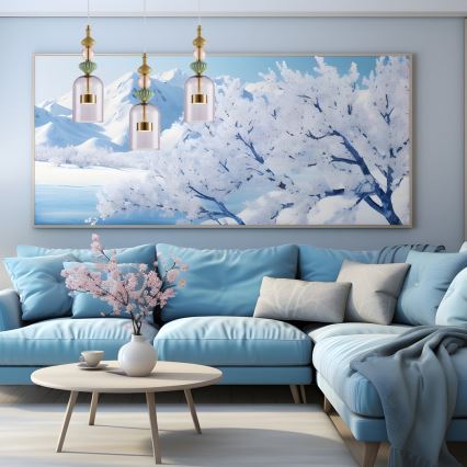 Candelabro suspenso LED ARTE LED/12W/230V diâmetro 13 cm latão