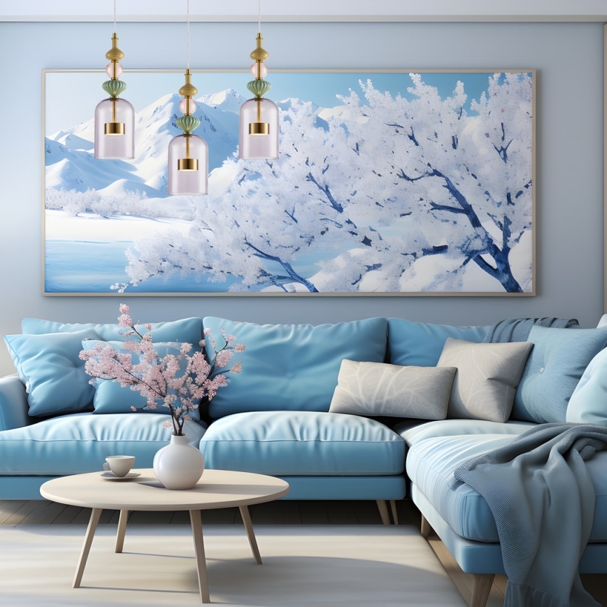 Candelabro suspenso LED ARTE LED/12W/230V diâmetro 13 cm latão