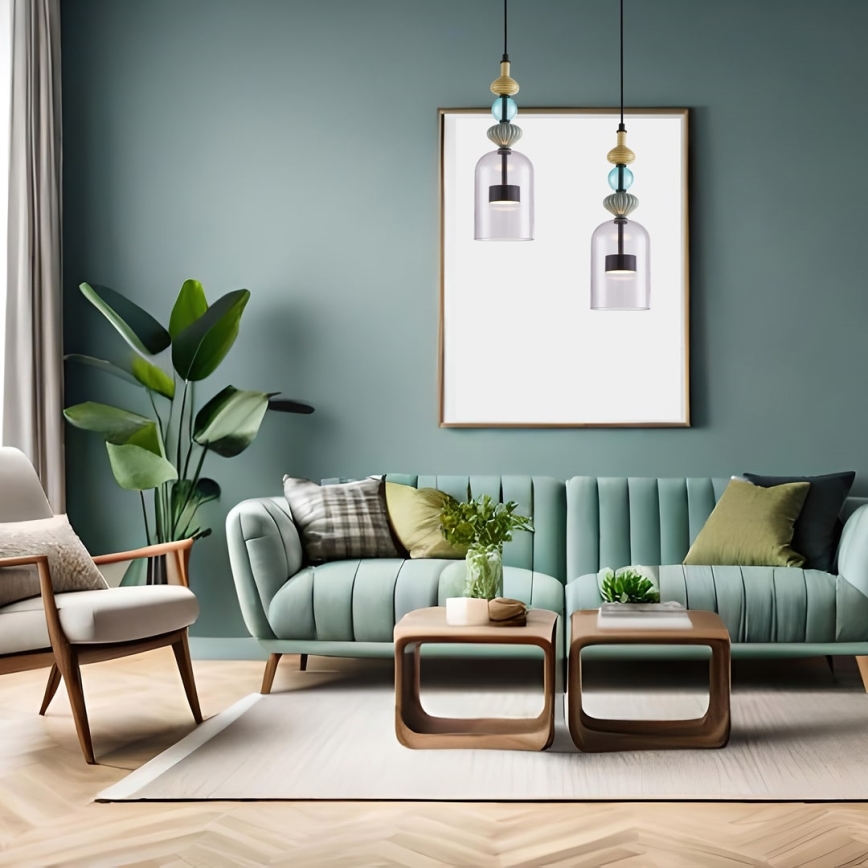 Candelabro suspenso LED ARTE LED/12W/230V diâmetro 13 cm preto