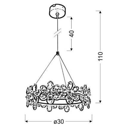 Candelabro suspenso LED ARVIN LED/14W/230V