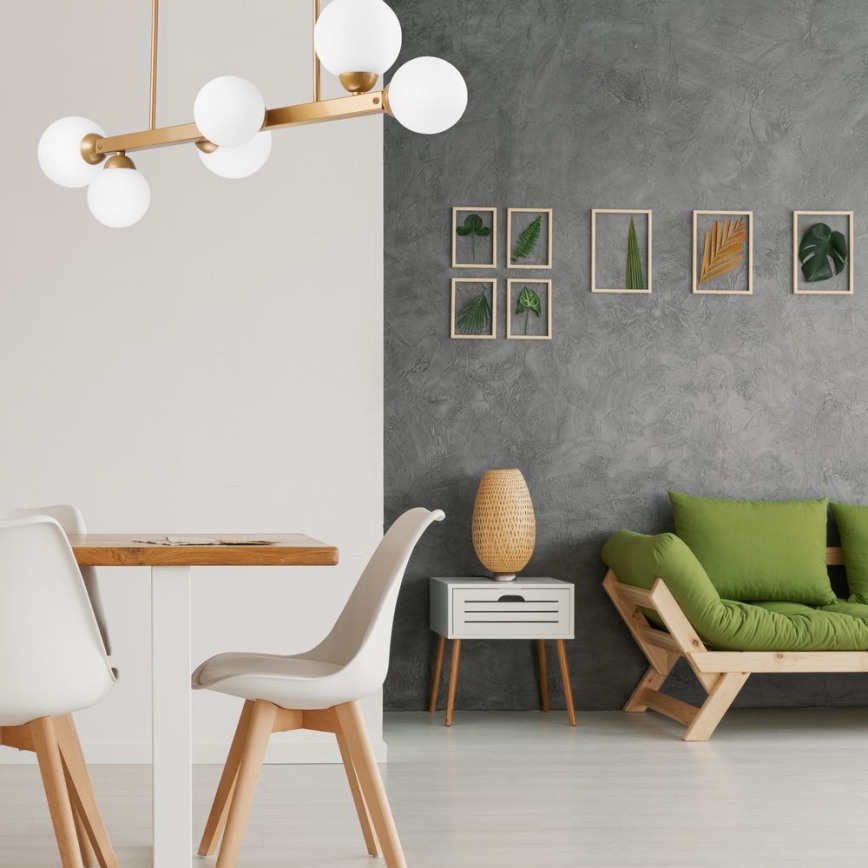 Candelabro suspenso LED ASTRO 6xG9/5W/230V dourado