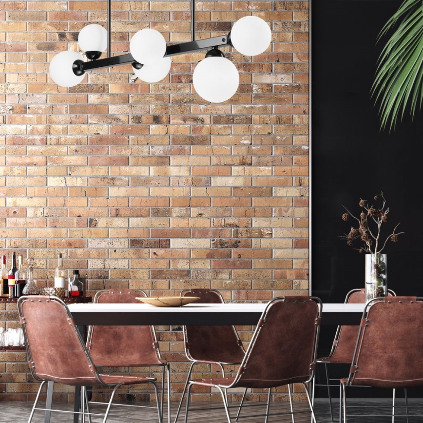 Candelabro suspenso LED ASTRO 6xG9/5W/230V preto