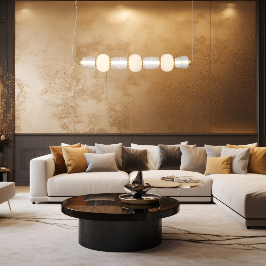 Candelabro suspenso LED CARO LED/42W/230V dourada