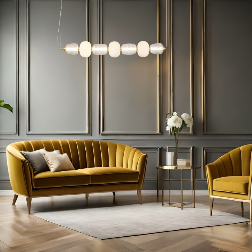 Candelabro suspenso LED CARO LED/42W/230V dourada