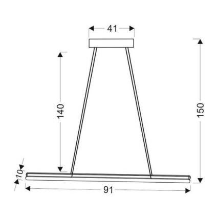 Candelabro suspenso LED COCONUT LED/28W/230V