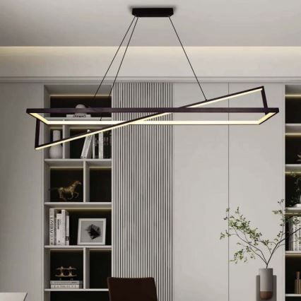 Candelabro suspenso LED com regulação LED/45W/230V 3000K 114 cm preto