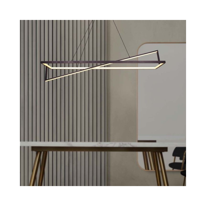 Candelabro suspenso LED com regulação LED/45W/230V 3000K 114 cm preto