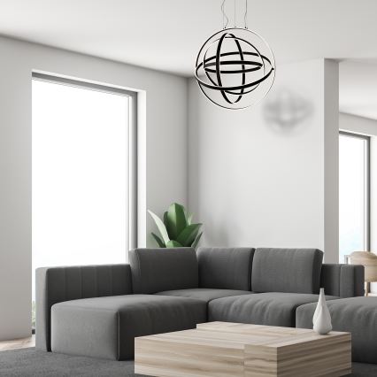 Candelabro suspenso LED COPERNICUS 1xLED/260W/230V preto