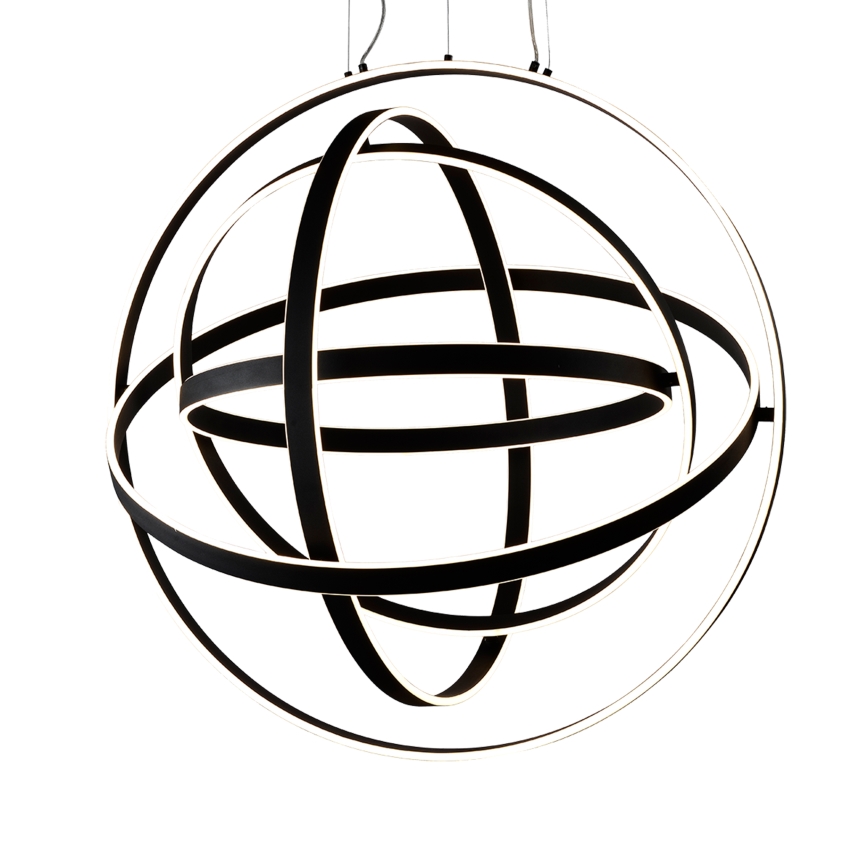 Candelabro suspenso LED COPERNICUS 1xLED/260W/230V preto