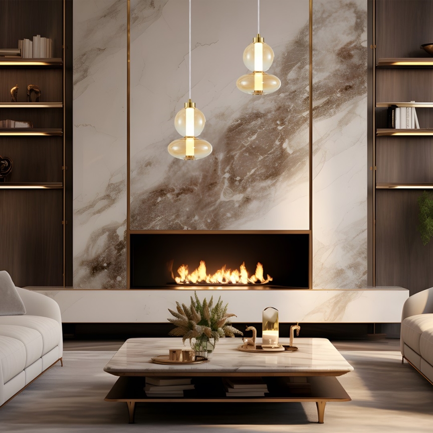 Candelabro suspenso LED DAPHNE LED/12W/230V dourada