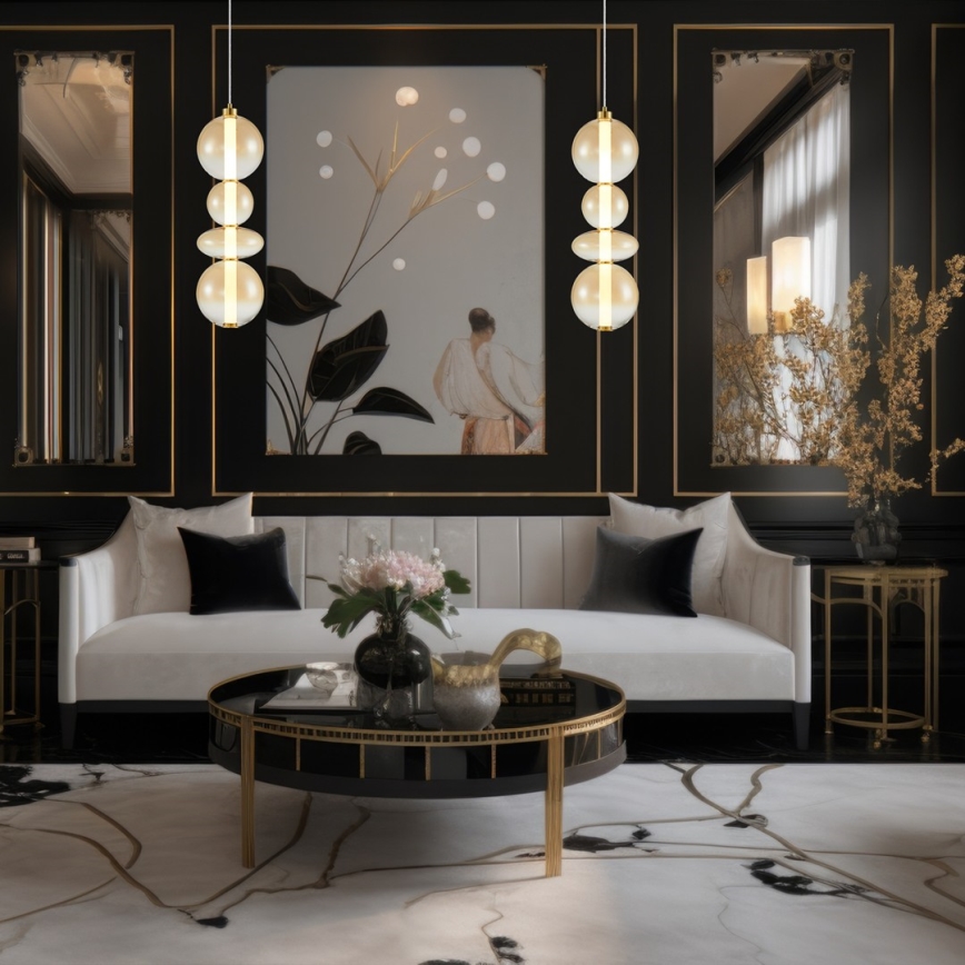 Candelabro suspenso LED DAPHNE LED/36W/230V dourada