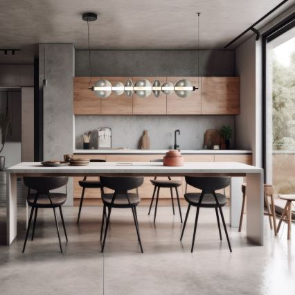 Candelabro suspenso LED DAPHNE LED/40W/230V cinzento