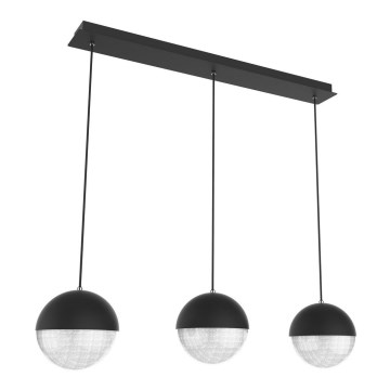 Candelabro suspenso LED FURNI 3xLED/5W/230V preto