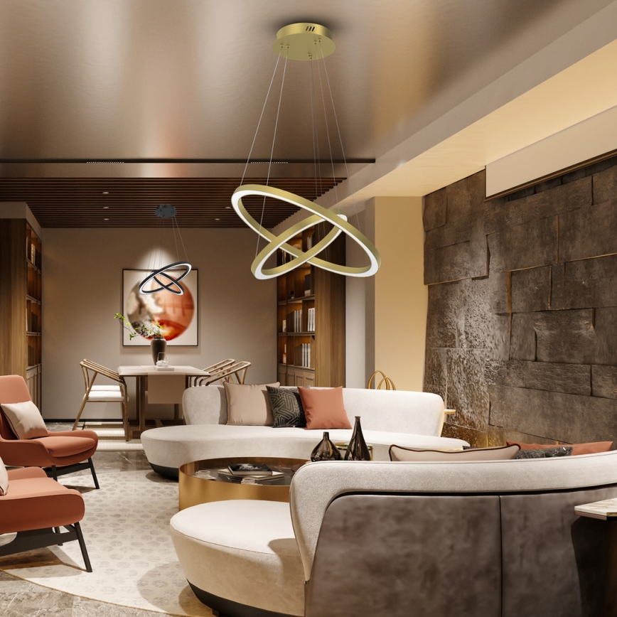 Candelabro suspenso LED GALAXIA LED/46W/230V dourada