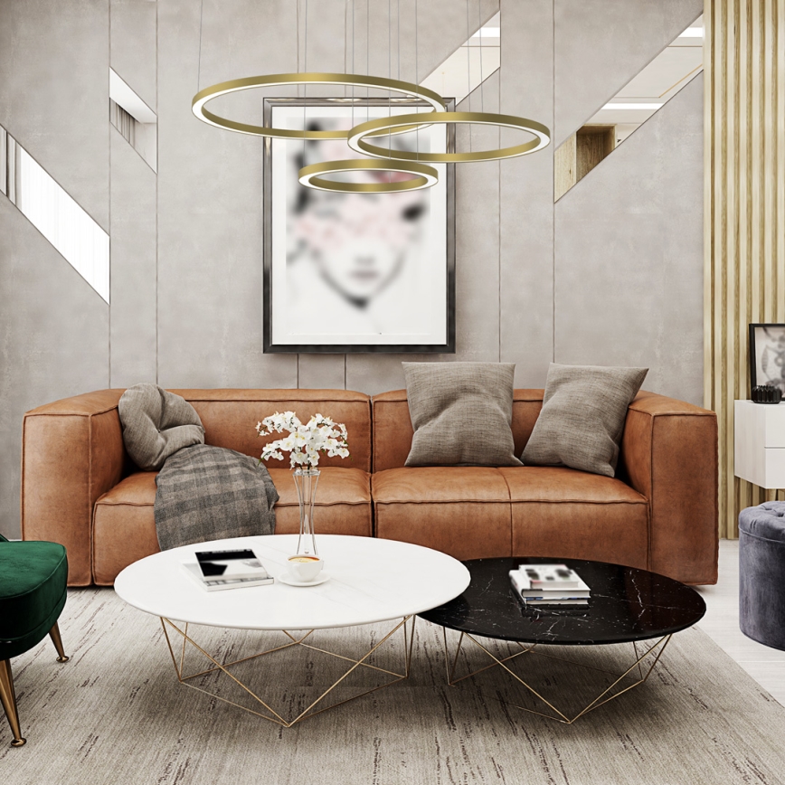 Candelabro suspenso LED GALAXIA LED/85W/230V dourada