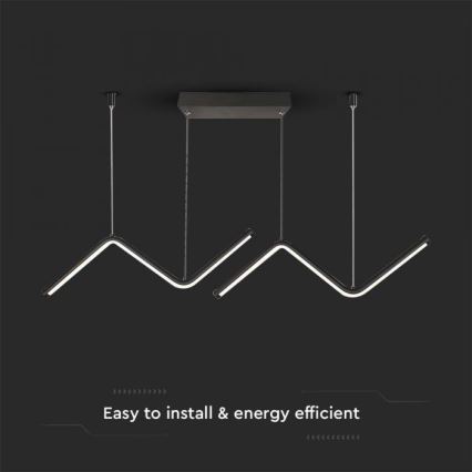 Candelabro suspenso LED LED/12W/230V 4000K preto