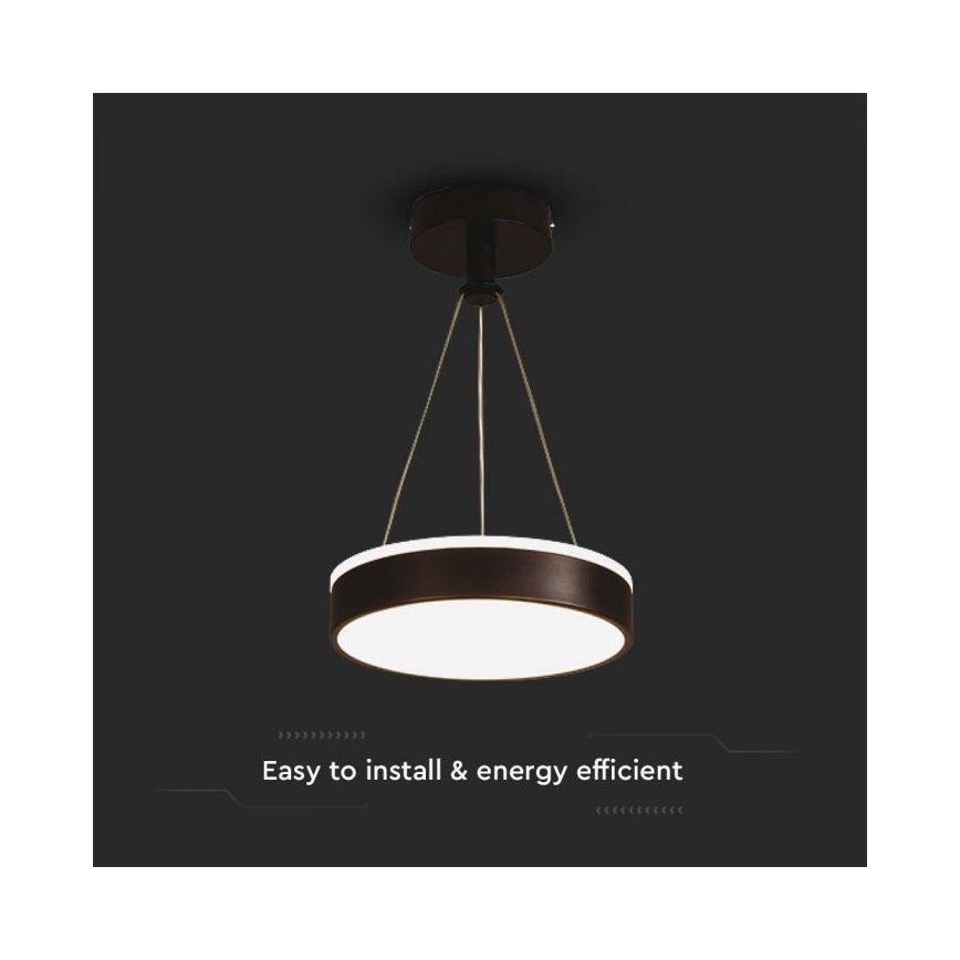 Candelabro suspenso LED LED/12W/230V 4000K preto