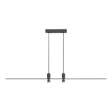 Candelabro suspenso LED LED/19W/230V 3000K preto