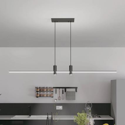 Candelabro suspenso LED LED/19W/230V 3000K preto