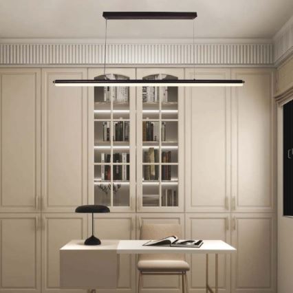 Candelabro suspenso LED LED/23W/230V 4000K 120 cm preto