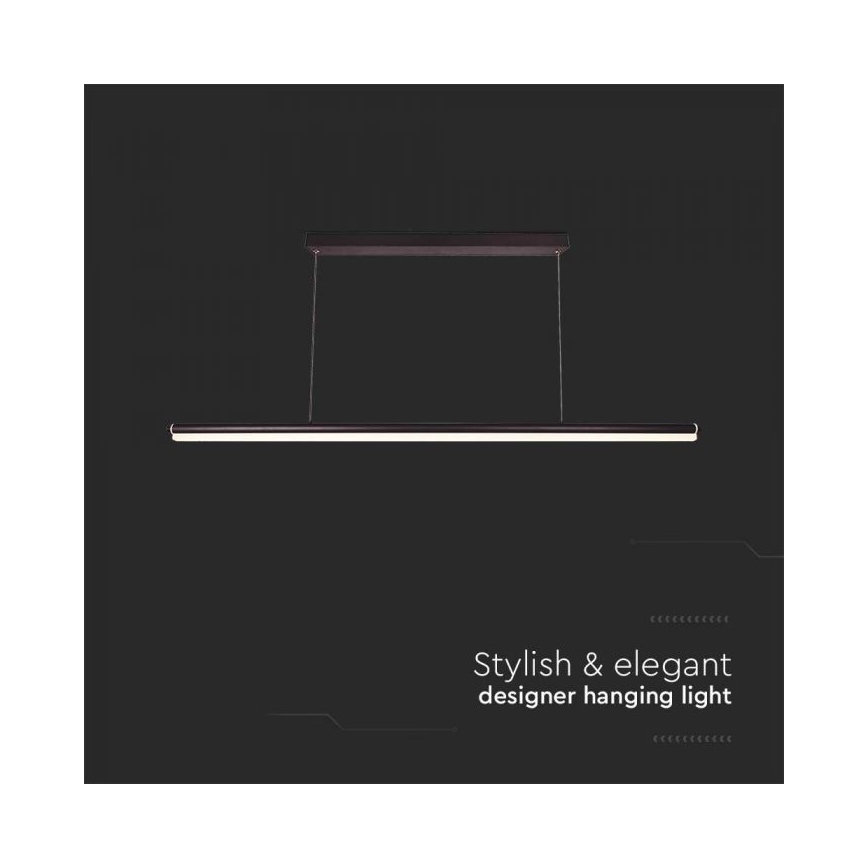 Candelabro suspenso LED LED/23W/230V 4000K 120 cm preto