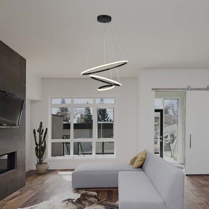 Candelabro suspenso LED LED/32W/230V 3000K preto